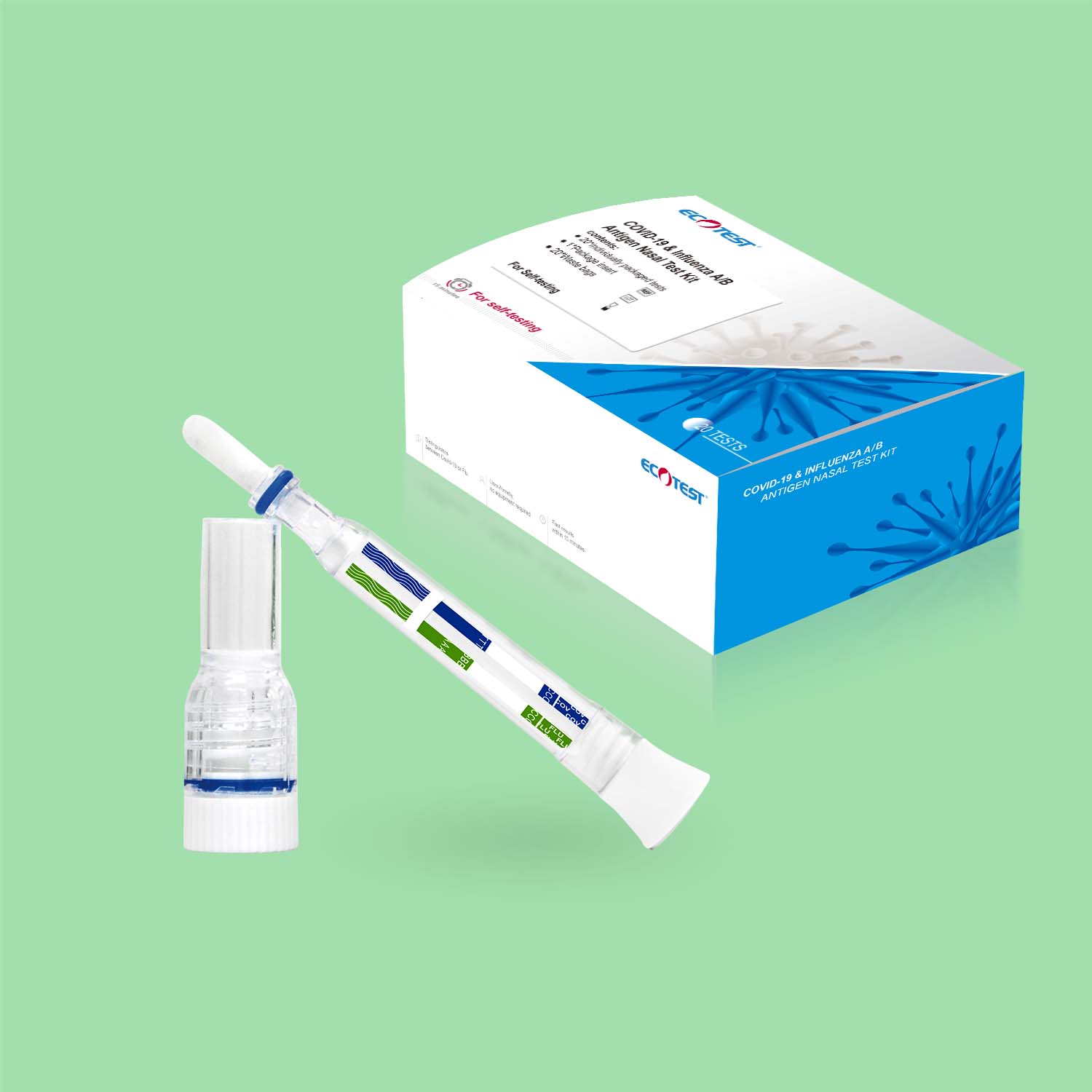 COVID-19 & Influenza A/B Antigen Nasal Test Kit